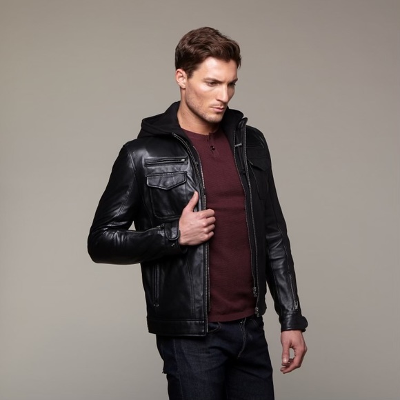 7 DIAMONDS // MANILA LEATHER JACKET // BLACK - Picture 3 of 9
